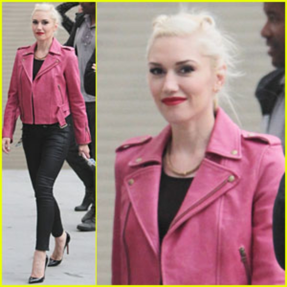 Gwen Stefani Leather Women's Pink Jacket UK10
